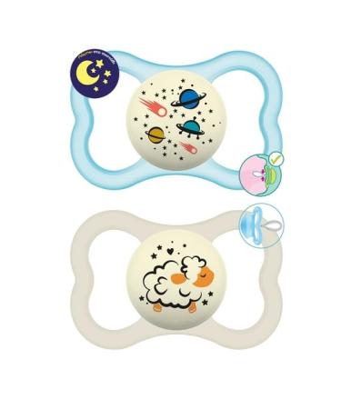 Buy Fotopharmacy MAM Supreme Night 248S Silicone Pacifier for Boys (6-16 Months) - 2 Pack | International Shipping Available - Buy Online on GoSupps.com