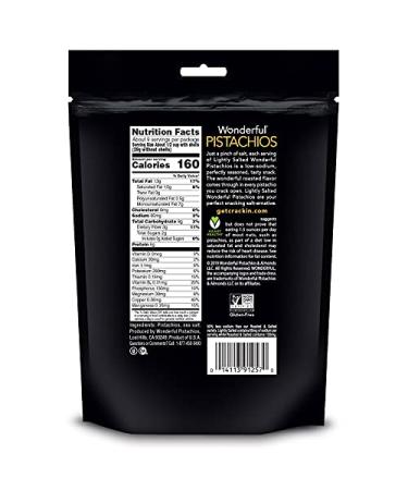 Wonderful Pistachios Roasted & Lightly Salted 16oz Resealable Bag - Premium Snack - Buy Online on GoSupps.com