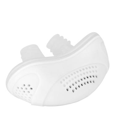 Snoring Device Small Sonre Stopper Breath Aid Intelligent Soft Nasal Plug Professional Lightweight Safe for Home(White)