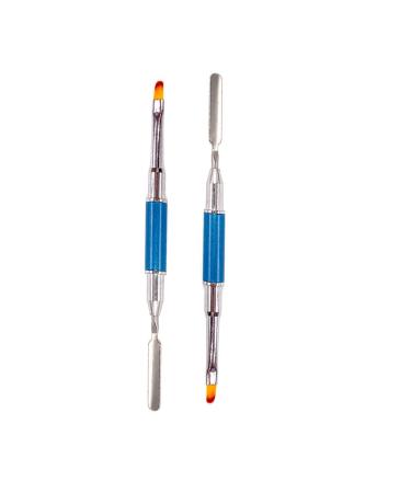2 Pack Polygel Brush and Picker - Stainless Steel Dual-Ended Design for PolyGel and Acrylic Nails - Lake Blue - Buy Online on GoSupps.com
