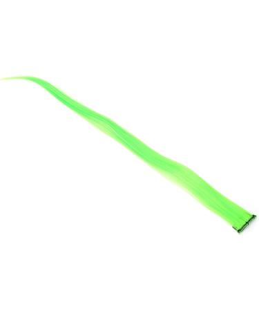 Bright Color Straight Hairpiece Clip for Hair Extension About 55cm Length High Temperature Synthetic Suitable Daily Use (Fluorescent Green) - Buy Online on GoSupps.com
