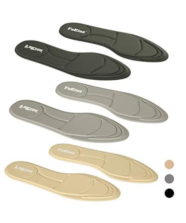 (3 Pairs) Shoe Insoles Heel Insoles Sponge Shoes Pads with Heel Grips Inserts Heel Cushions High Heel Inserts Great for Loose Shoes  Metatarsal or Arch Pain Feet Sore Relief Women's9-11.5/Men's8-10.5.