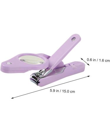 FOMIYES 1pc Nail Clippers Nail Scissors Nail Cutters Fingernails Clippers Trimmers for Men Nail Clipper with Magnifier Nail Shears Pet Nail Clipper Baby Japan Stainless Steel Purple 15*4.5*1.6cm Purple - Buy Online on GoSupps.com