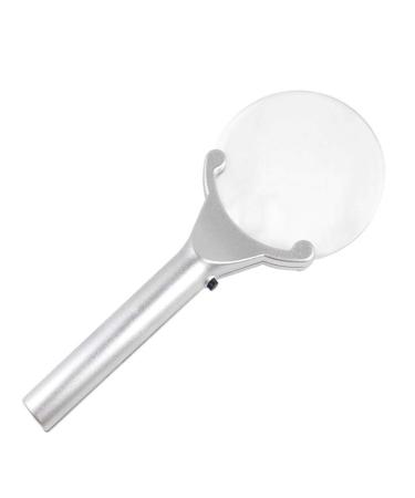 Educational Hobby Magnifiers Two Led Lights Without Frame Magnifying Glass Open 90Mm Acrylic Lens with Lamp Reading Atmosphere