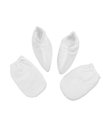 2 paires de Paraffine pour Mains et Isolants et Lavables Mitaines Spa Confortables pour Lot de Blanches