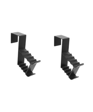 OUNONA 2pcs Door Hook Clothes Hangers Coat Rack Clothes Rack Hooks Door Hanger Abs Hang Clothes Front Door 15.60X11.50X3.60CMx2pcs Blackx2pcs