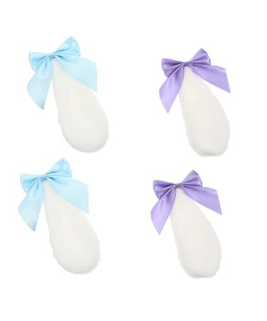 MERRYHAPY 2 Pairs Plush Rabbit Ear Hair Clip Hairpins for Cosplay Bowknot Hairpins Lovely Barrettes Lolita Style Hairpins Plush Hairpins Plush Hair Clips Bunny Ears Barrettes