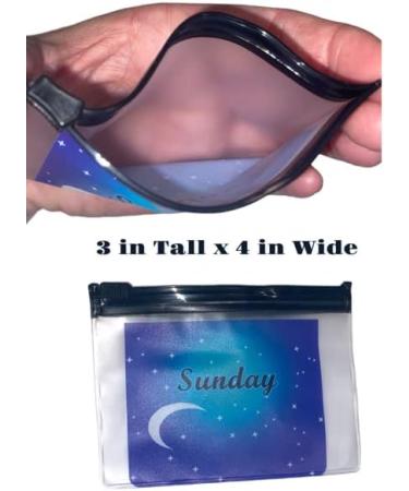 Reusable Pill Baggies | AM PM Pill Organizer with Day Labels | Travel-Friendly 4x3 Inch Medicine Pouches - Buy Online on GoSupps.com