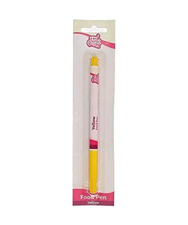 FunCakes Food Pen Yellow: Writer with 100% Edible Ink Flexible Tip for both thick and thin lines.Great for personalizing your treats with Messages Quick drying time Halal certified
