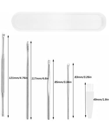 Stainless Steel Ear Wax Removal Kit - 5 Pcs Ear Pick & Curette Set with Storage Box - Buy Online on GoSupps.com
