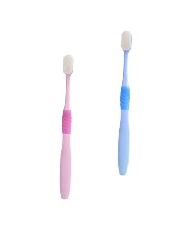 FRCOLOR Manual Toothbrush 2pcs Soft Toothbrush Man PP Soft Handle Replacement Part Toothbrush For Adults