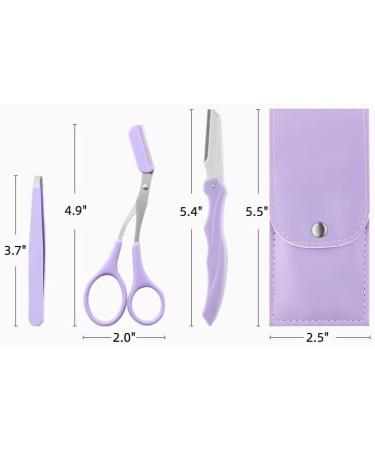 JOPOYOCO Eyebrow Trimmer Scissors with Comb Stainless Steel Eyebrow Razor Eyelash Hair Scissors Beginner Eyebrow Trimmer Set Make Up Tool - Buy Online on GoSupps.com