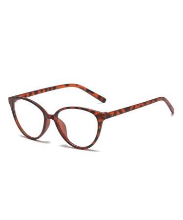 Fuqinqingoz Cashion Catal Eye Leading Classes Anti-Blue Light Glasses Anti-eyes load computer reader HD flat light mirror for women (Color: Hawksbill Size: +150) +150 Hawksbill