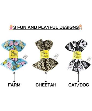Baby Paper Original Crinkle Sensory Toy for Babies | 3 Pack Farm Cat Dog Cheetah | Non-Toxic Washable | Baby Shower Gift - Buy Online on GoSupps.com