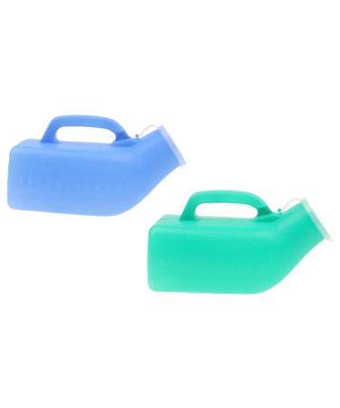 2 Male Urinal Pot Travel Toilet Pouch Car Bucket Glass 1000 Ml