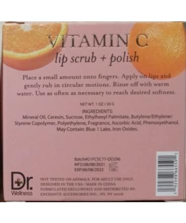 Dr Wellness Vitamin C Lip Scrub and Polish - Exfoliating Treatment for Smooth and Soft Lips - Buy Online on GoSupps.com