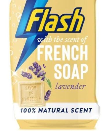 Flash Traditional Collection Multi-Purpose Cleaning Spray with Natural French Soap & Lavender Scent + Gift for You: Cleaning Cloth + Organza Small Bag - Buy Online on GoSupps.com