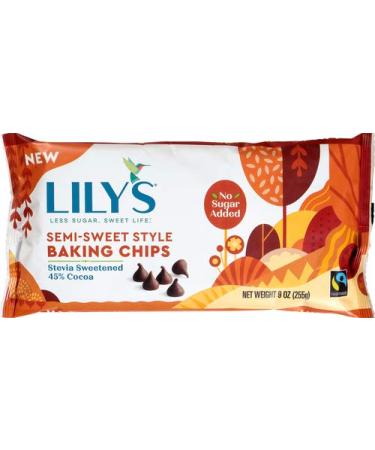 Lily's Sweets, Semi-Sweet Style Baking Chips, 9 Ounce 9 Ounce (Pack of 1)