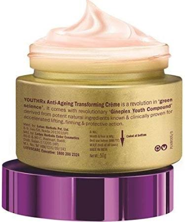 Lotuss Herbals Youthrx AntiAgeing Tranforming Creme 50g - Buy Online on GoSupps.com