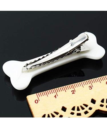 6 Pcs White Dog Bone Hair Pin Clips for Women - Perfect for Christmas Gift and Cosplay - Buy Online on GoSupps.com