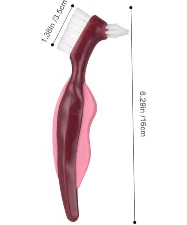 Partykindom Double-Headed Toothbrush for Prosthetic Dental Care | Dual-Sided Cleaning Brush for False Teeth & Adhesive Repair - Buy Online on GoSupps.com