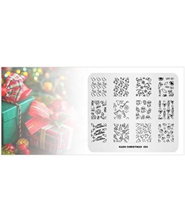 Christmas Theme Nail Art Stamping Plate - Gift Pattern Gingerbread Man Design - Manicure Print Tool CH004 - Buy Online on GoSupps.com
