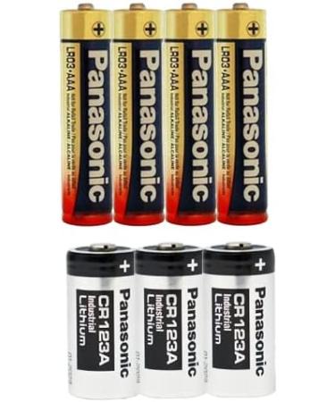 DUSLAN 3-Pack for Panasonic CR123A 3V Lithium Batteries + Bonus 4-Pack AAA Alkaline Batteries - Buy Online on GoSupps.com