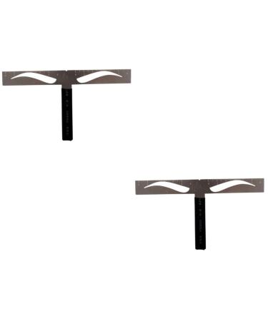 FOMIYES 2pcs Eyebrow Ruler Stencil Eyebrow Drawing Tool Eyebrow Stencil Kit Template With Box Suite