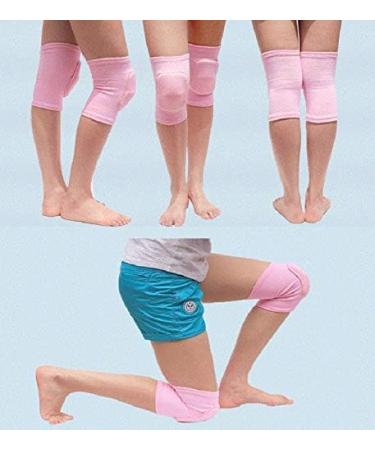 MINILUJIA Kids Knee Brace Pad 2PCS Pair Pink X-Small - Non-Slip Sponge Sleeves, Breathable & Flexible Children Knee Support - Buy Online on GoSupps.com