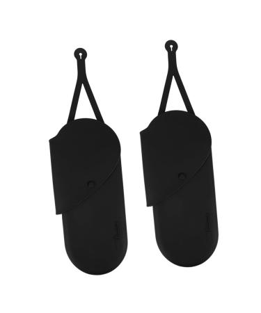 DRESSOOS 2pcs Hair Rollers Black Travel Storage Bag Hair Curler Bag Storage Pouch