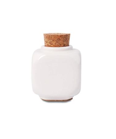 Porcelain Material Nail Art Acrylic Glass Dappen Dish Powder Liquid Bowl Holder Container With Soft Wooden Lid Nail Art Accessories (white)