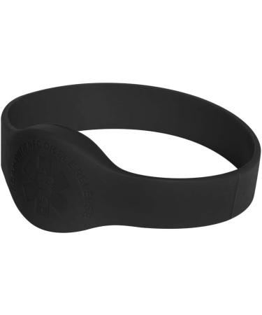 Tap2Tag 189mm Large Black Teardrop Medical Alert Wristband - Stay Safe & Stylish - Buy Online on GoSupps.com