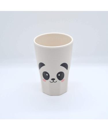 Kids Bamboo Cups Set - 4 Cute Animal Designs, 12 oz Eco-Friendly & Shatter Resistant, BPA Free, Dishwasher Safe - White - Pack of 4 - Buy Online on GoSupps.com