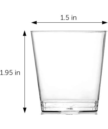DecorRack 1 oz Clear Plastic Shot Glasses - 80 Pack Disposable Party Mini Cups - Buy Online on GoSupps.com