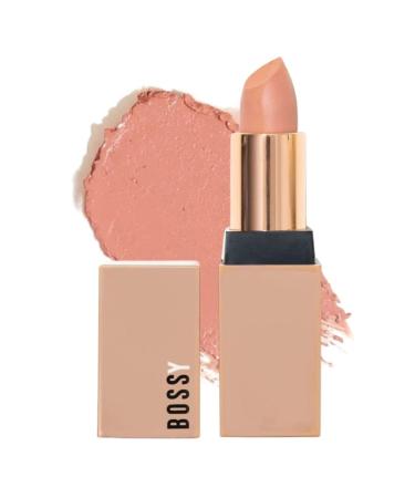 Bossy Cosmetics Vegan Lipstick for Women  Matte  Long Lasting  Hydrating Lip Stick with Vitamin E and Watermelon Seed Oil  Vegan Makeup  Paraben and Cruelty Free (Graceful - Light Pink Color)