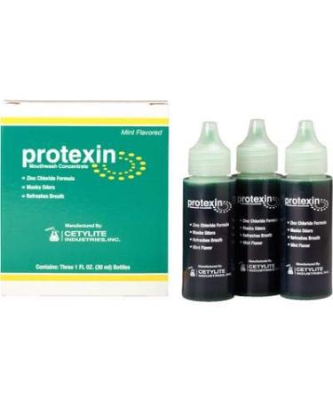 Protexin Mouthwash Concentrate Zinc Chloride Fresh Mint 1 oz 3/Box