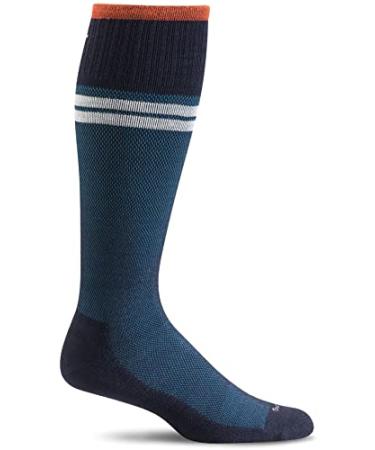 Sockwell Men's Sportster Moderate Graduated Compression Sock Medium-Large Navy