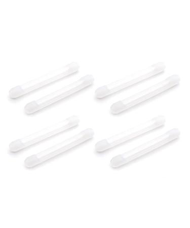 Gleavi 4 pairs of silicone glass holder silicone sonnen glass holder slide-resistant glasses holder glasses holster silicone glass holder silicone sleeves sunglasses ear brass as shown 3