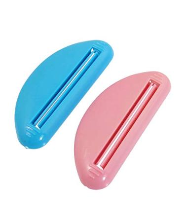 Anncus DHDL!2 Pcs Blue Pink Plastic Toothpaste Creams Gels Squeezer Tool