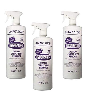 FOLEX Instant Carpet Spot Remover 36oz Pack of 3