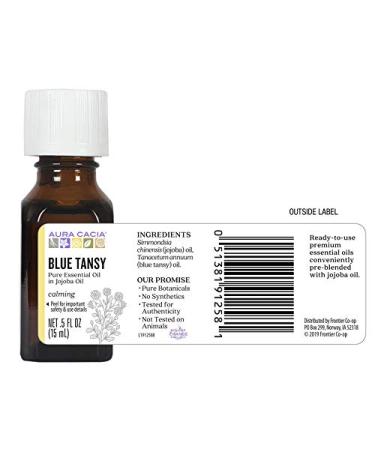 Aura Cacia Blue Tansy Oil in Jojoba â€“ 0.5 fl. oz | Pure Essential Oil - Buy Online on GoSupps.com