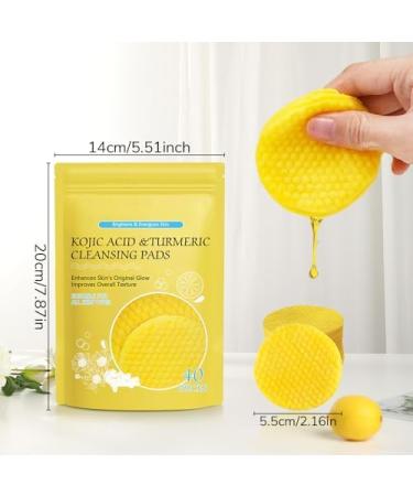 Turmeric Kojic Acid Pads - 2024 Exfoliating Cleansing Pads for Radiant Skin (40PCS - Buy Online on GoSupps.com
