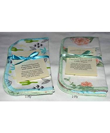 Set of 5 Cactus Cuties 2 Ply Printed Flannel Little Wipes - 8x8 Inches - Buy Online on GoSupps.com