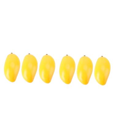 HOMSFOU 6 Pcs Fake Fruit Fruit Model Model Fruit Ornament Fruit Desk Decorations Fruit Photography Props Decor for Kitchen Simulated Fruit Creative Playthings Models Mango Toy Yellowx2pcs Mx2pcs