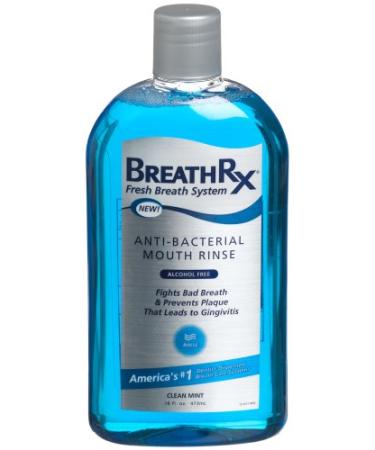 BreathRx Anti-Bacterial Mouth Rinse 16-Ounce Bottles (Pack of 2)