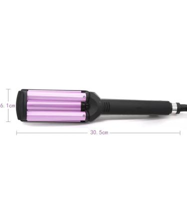 Curling Iron 3 Barrel Deep Hair Waver Ceramic Waving Wand Beachy Crimper Hair Iron Adjustable Heat 300 - 420 Dual Voltage Pink - Buy Online on GoSupps.com
