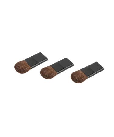 WOIWO 3PCS Honey Powder Paint Blush Brush Makeup Flat Brush Accessories Horse Hair Makeup Tools