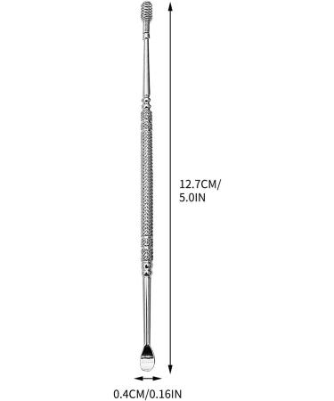 Silver Spring Ear Wax Cleaner Tool Set | Double Ended Ear Spoon & 360 Spiral Brush | Stainless Steel Ear Care Kit for Health & Hygiene - Buy Online on GoSupps.com