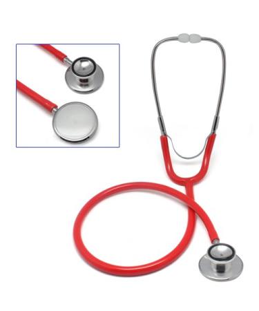 Accessotech Pro Dual Head EMT Stethoscope for Doctor Nurse Vet Medical Student Health Blood Red