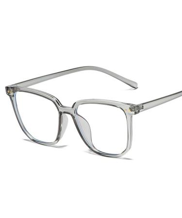 Zhuyiqz Large square anti-blue light and fatigue relieves computer reader presbyopia glasses reading glasses Large flat light mirror (color: gray size: +250) +250 gray